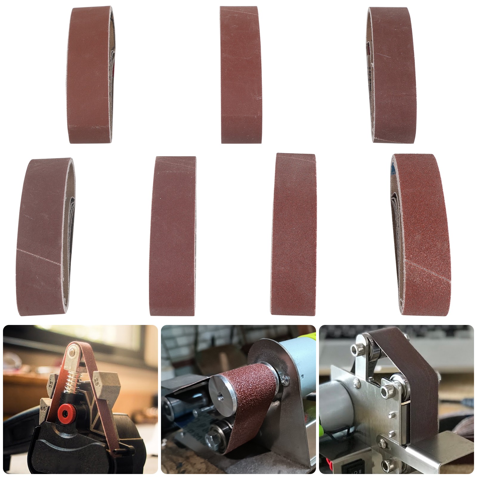 35x 1.18×13″ Sanding Belts 80-1000Grit Air File Belt Sander Sandpaper for Metal