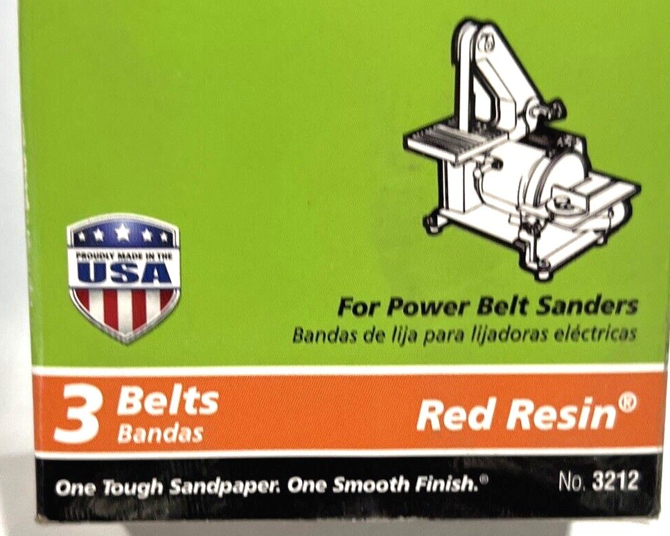 Sanding Belt Coarse 50 Grit 1″ x 30″ Red Resin 3-Pack Gator 3212