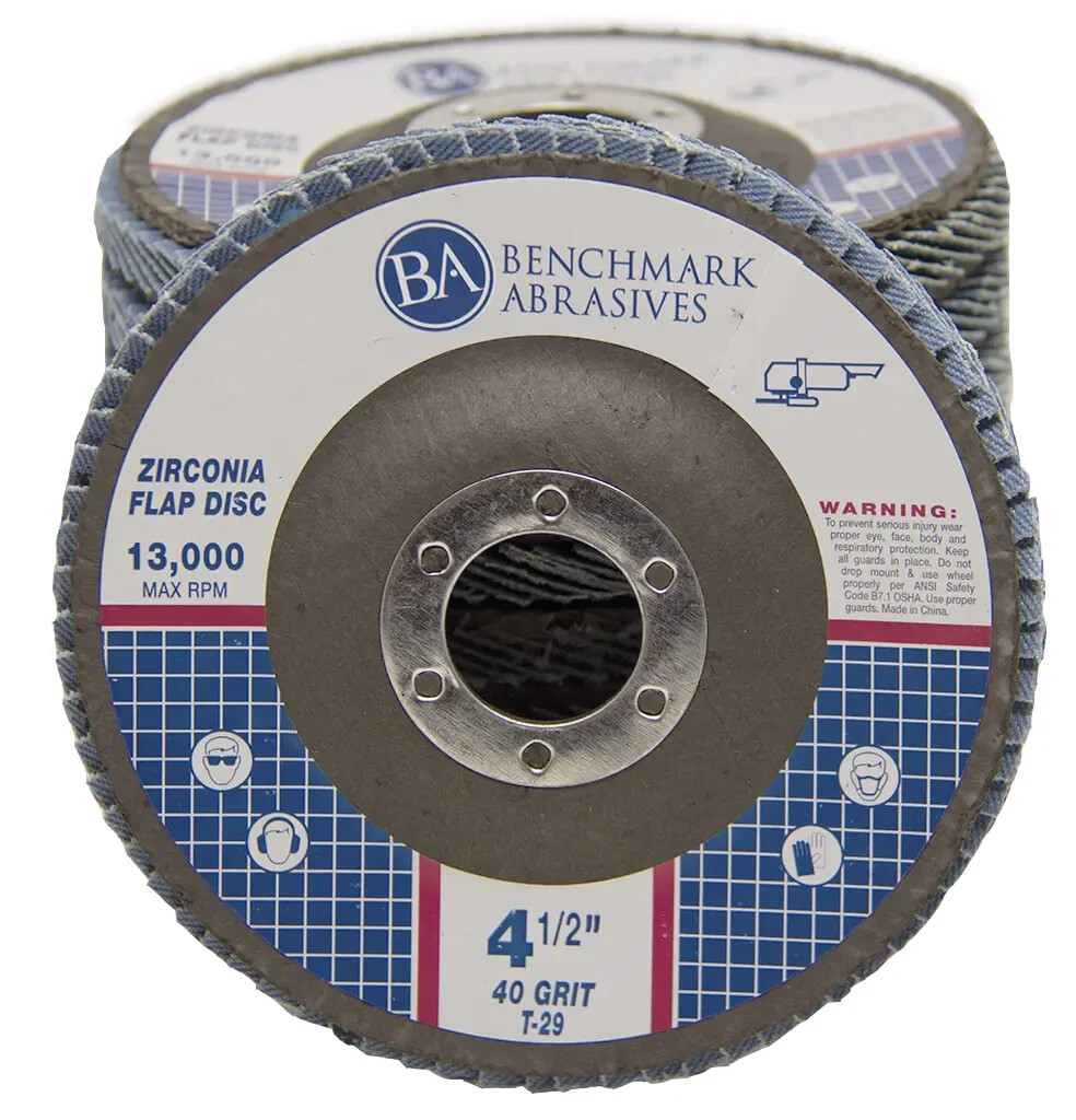 68 Pack 4-1/2” Professional Jumbo 40 Grit Zirconia Flap Disc Grinding Wheel T29