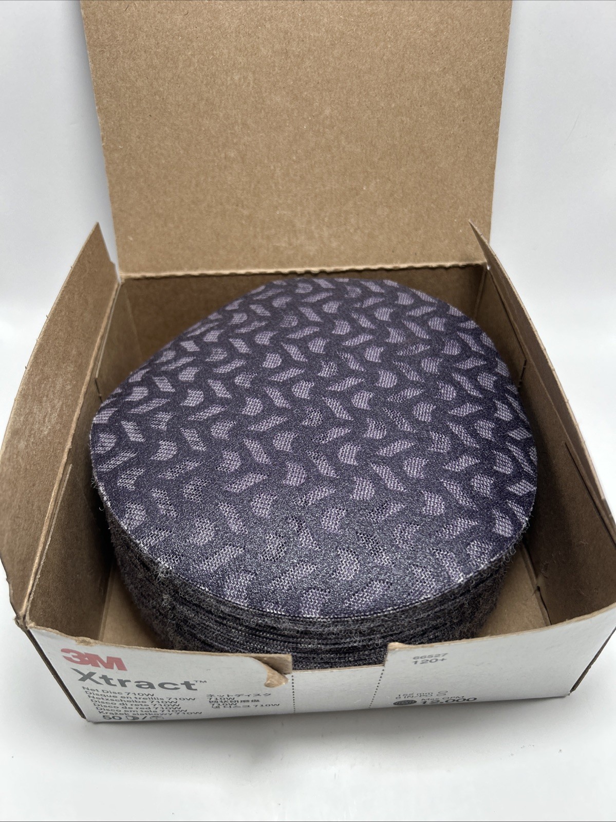 3m Xtract Net Disc 710w, 80+, 6 In, Die 600z, Pack Of 50 Hook And Loop Sanding