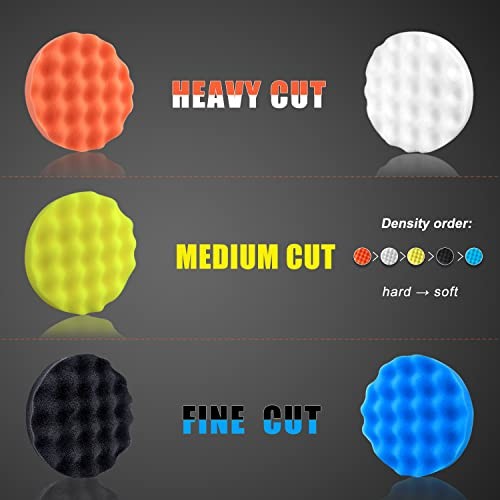 Car Polishing & Buffing Sponge Pads Kit Wool Bonnet Pads for Household 6 Inch