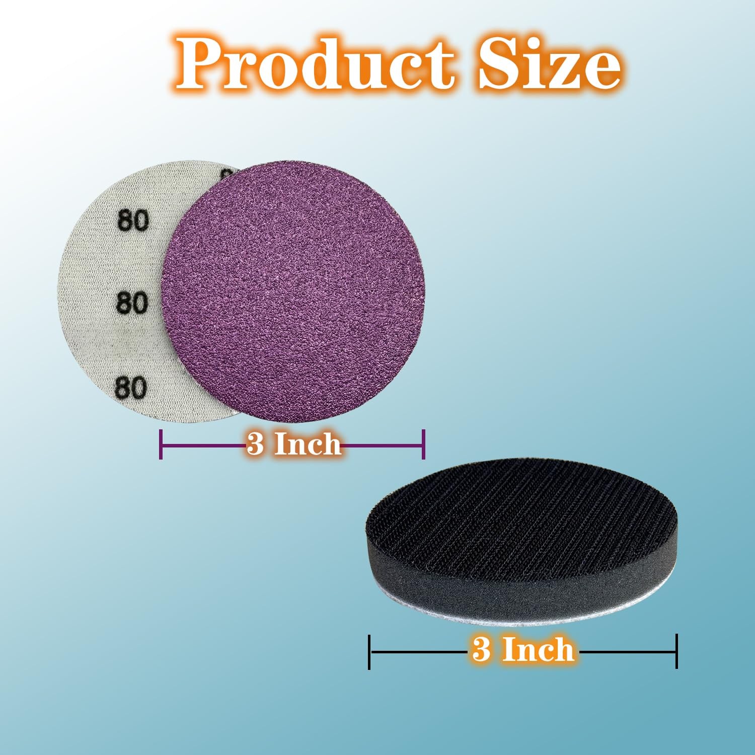 3 Inch 3000-10000 Grit Wet Dry Sandpaper, Sanding Disc 3 x 3 inches, Purple