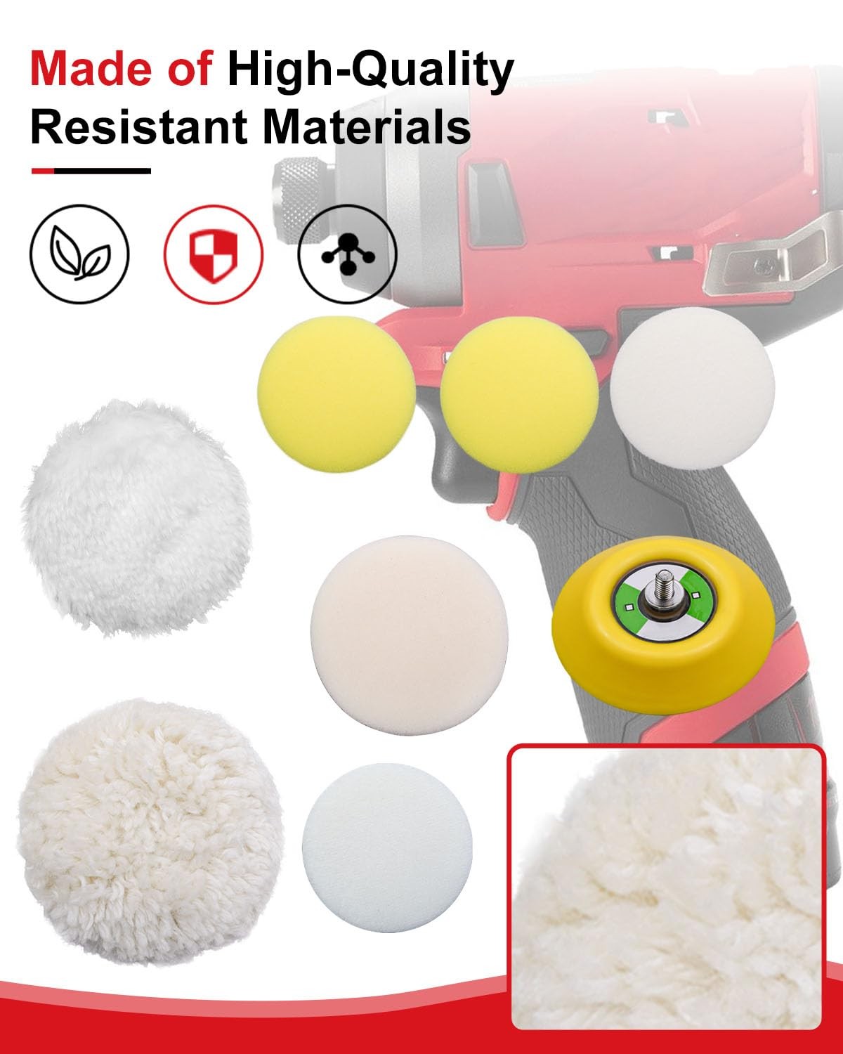 49-36-2438 Buffing Polishing Pads Kit Fit for Milwaukee Electric Tools M12…