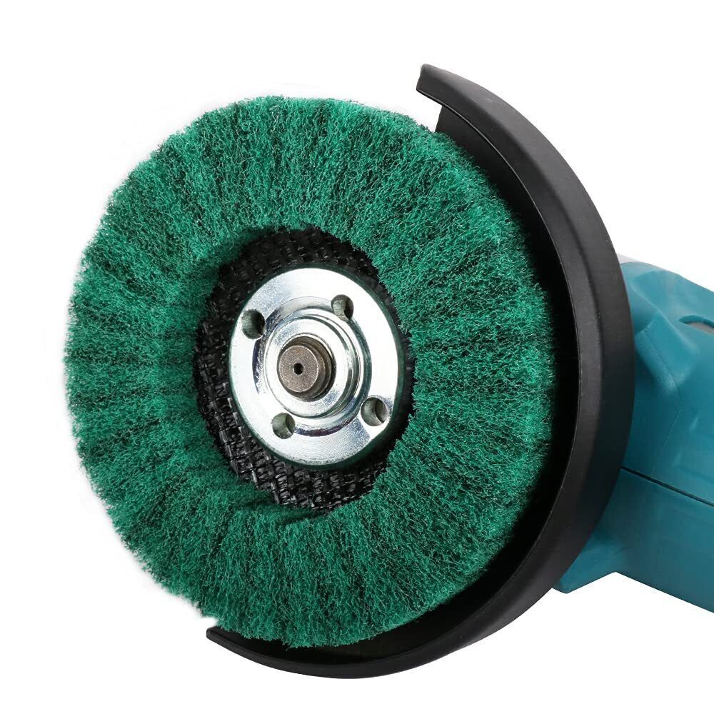 4-1/2″ 115mm Green Nylon Fiber Polishing Wheel Type 27 for Die Grinder 180 Grit
