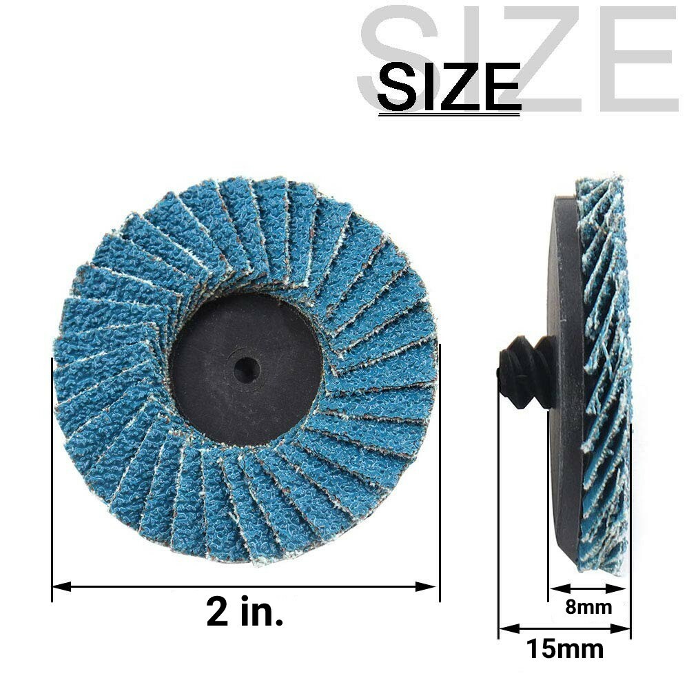 SATC 20PCS 2″(50mm) Zirconia Quick Change Flap Disc for Iron Rust Removal 80#