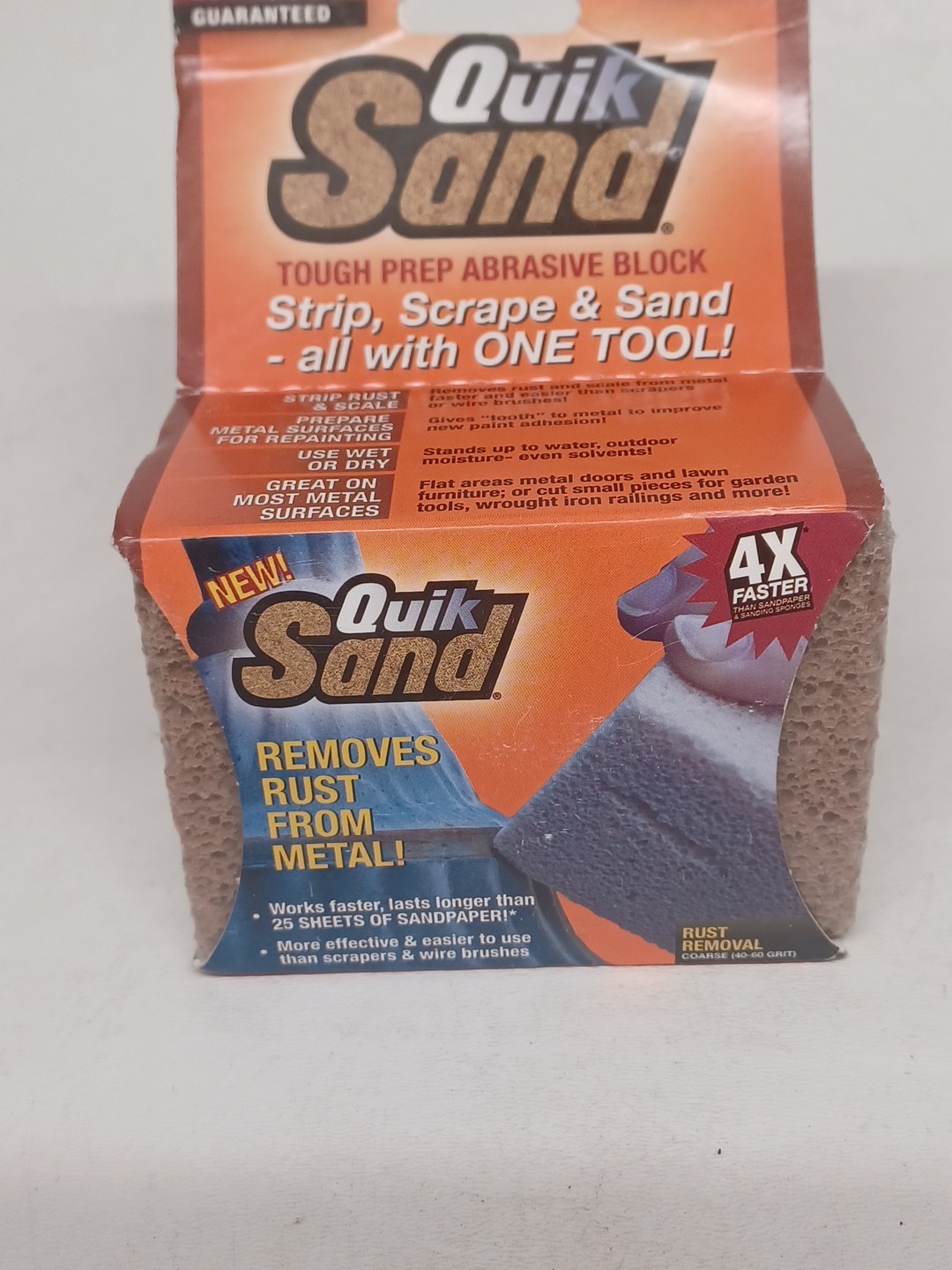1 QuikSand Abrasive Block, Rust Removal 40-60 Grit