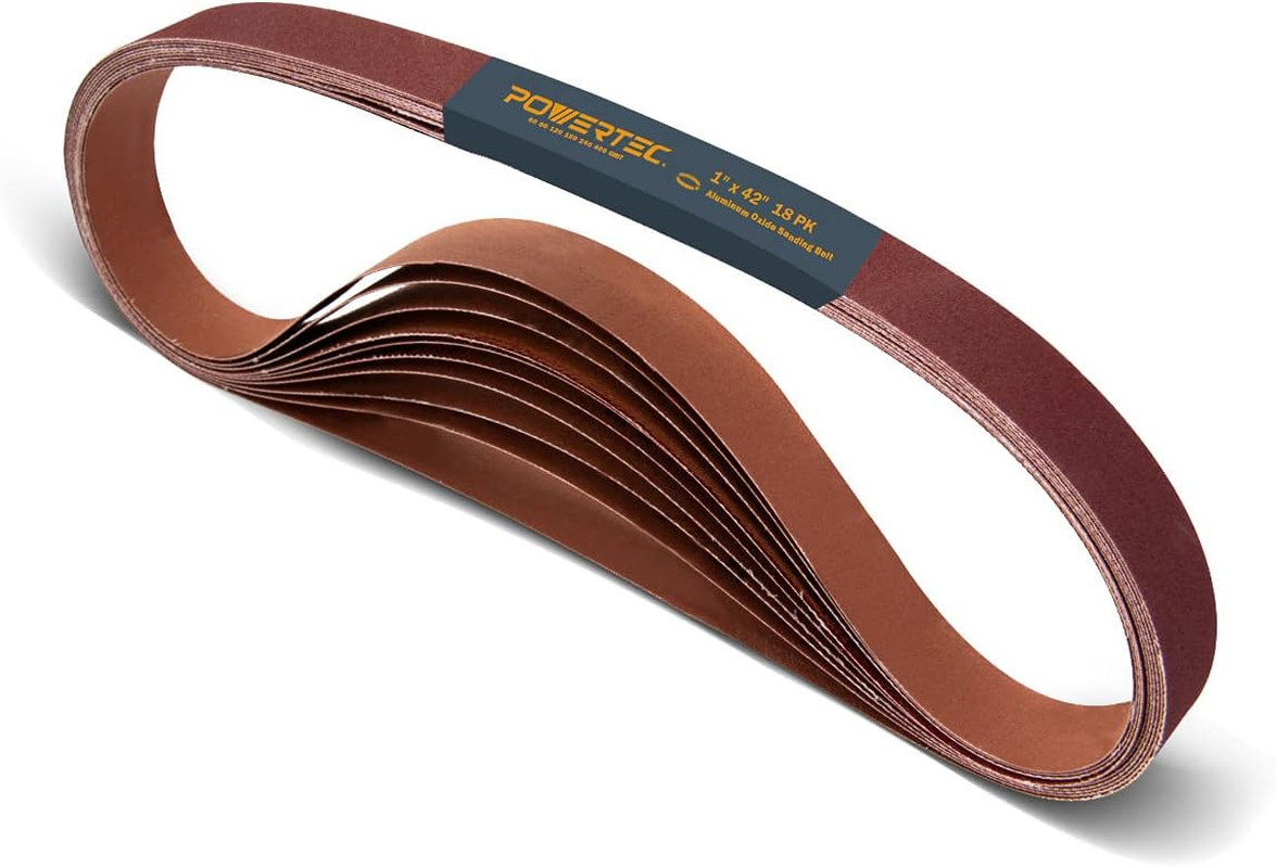 41420-1 1 x 42 Inch Sanding Belts, 3 Each of 60/80/120/180/240/400 Grits,18PK, A