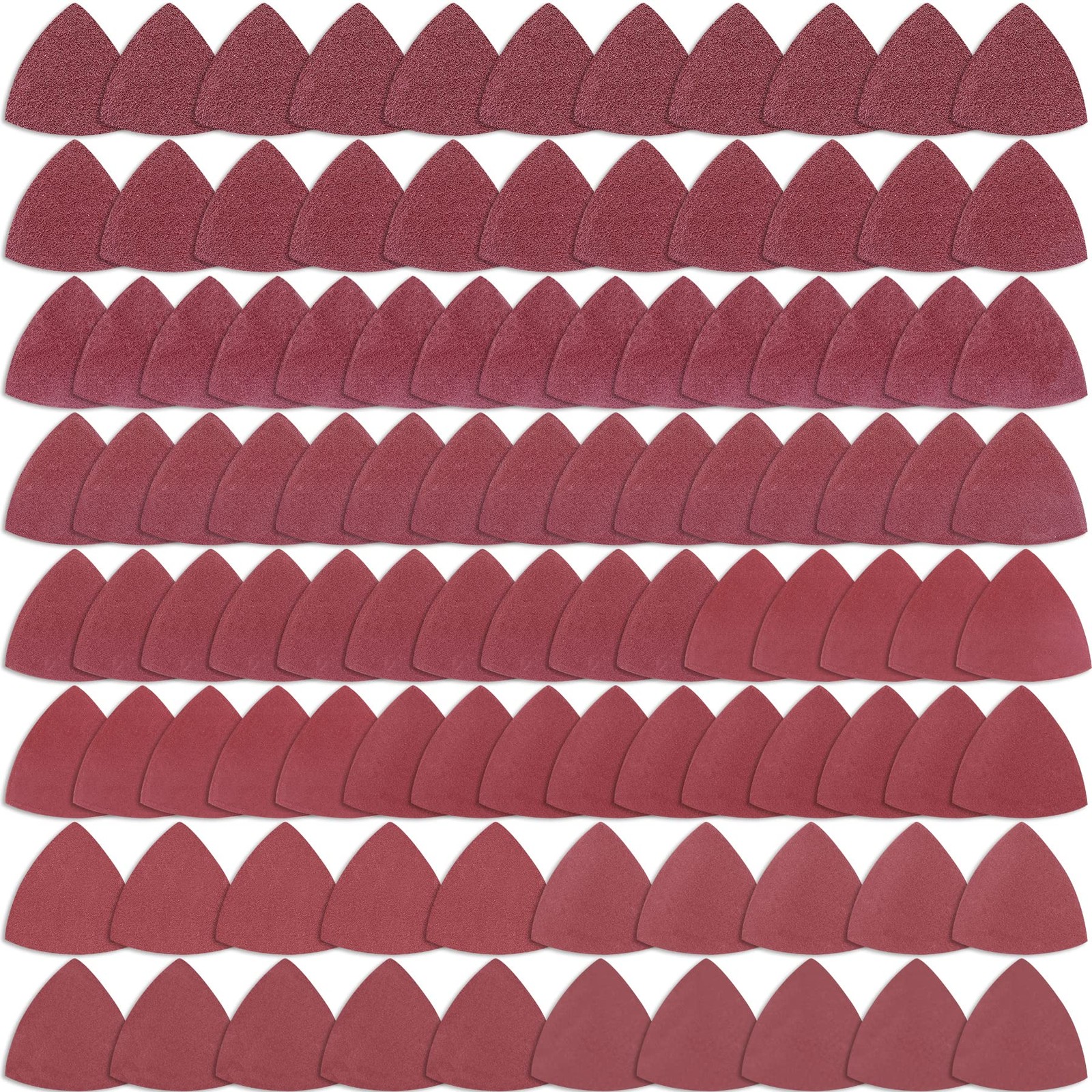 AUSTOR 100 Pieces Triangle Sanding Pads Triangular 3- 1/8 Inch, Assorted