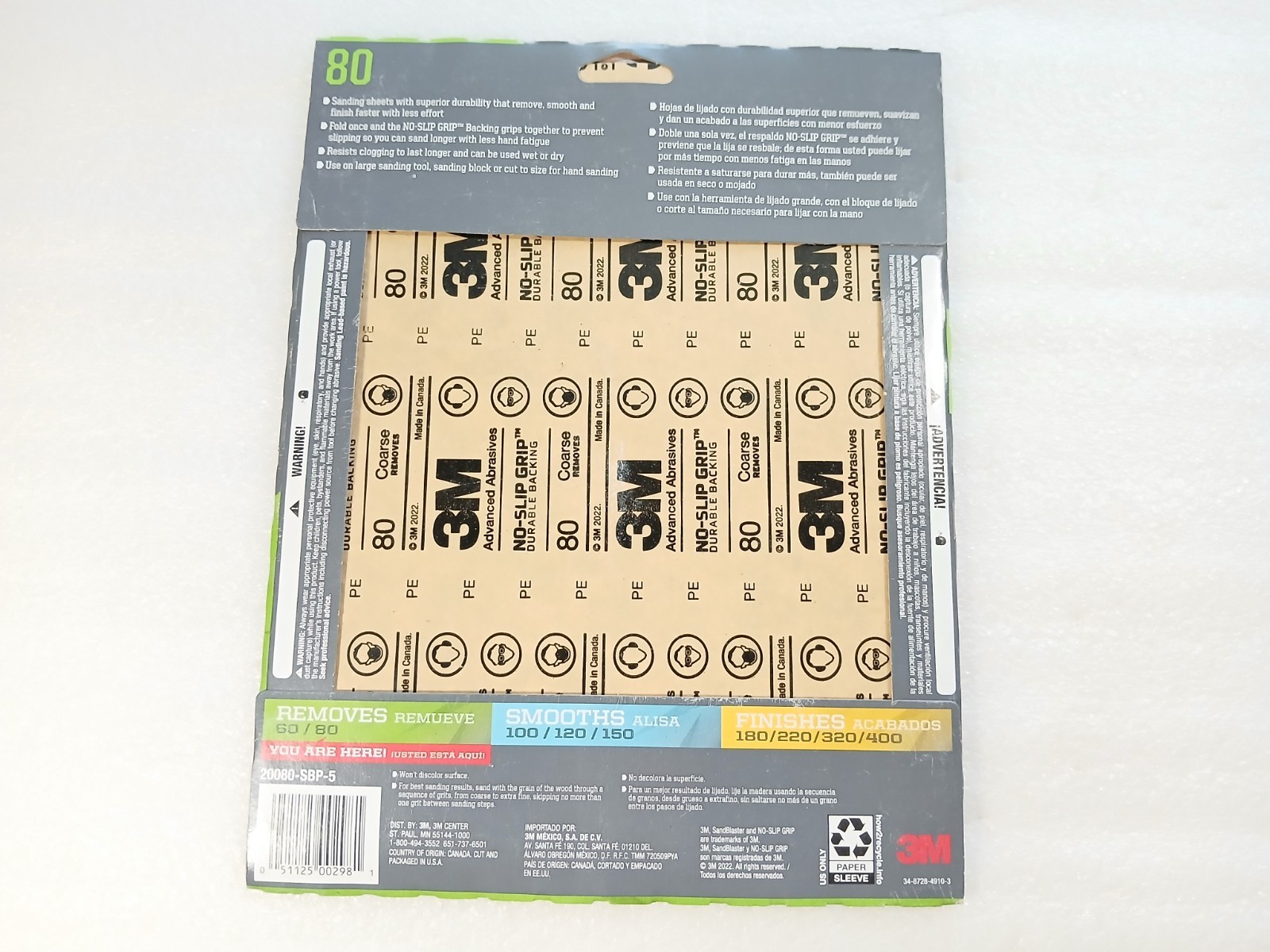 3M SandBlaster Pro 80 Grit Sanding Sheets – 25 Sheets (5 Packs of 5)