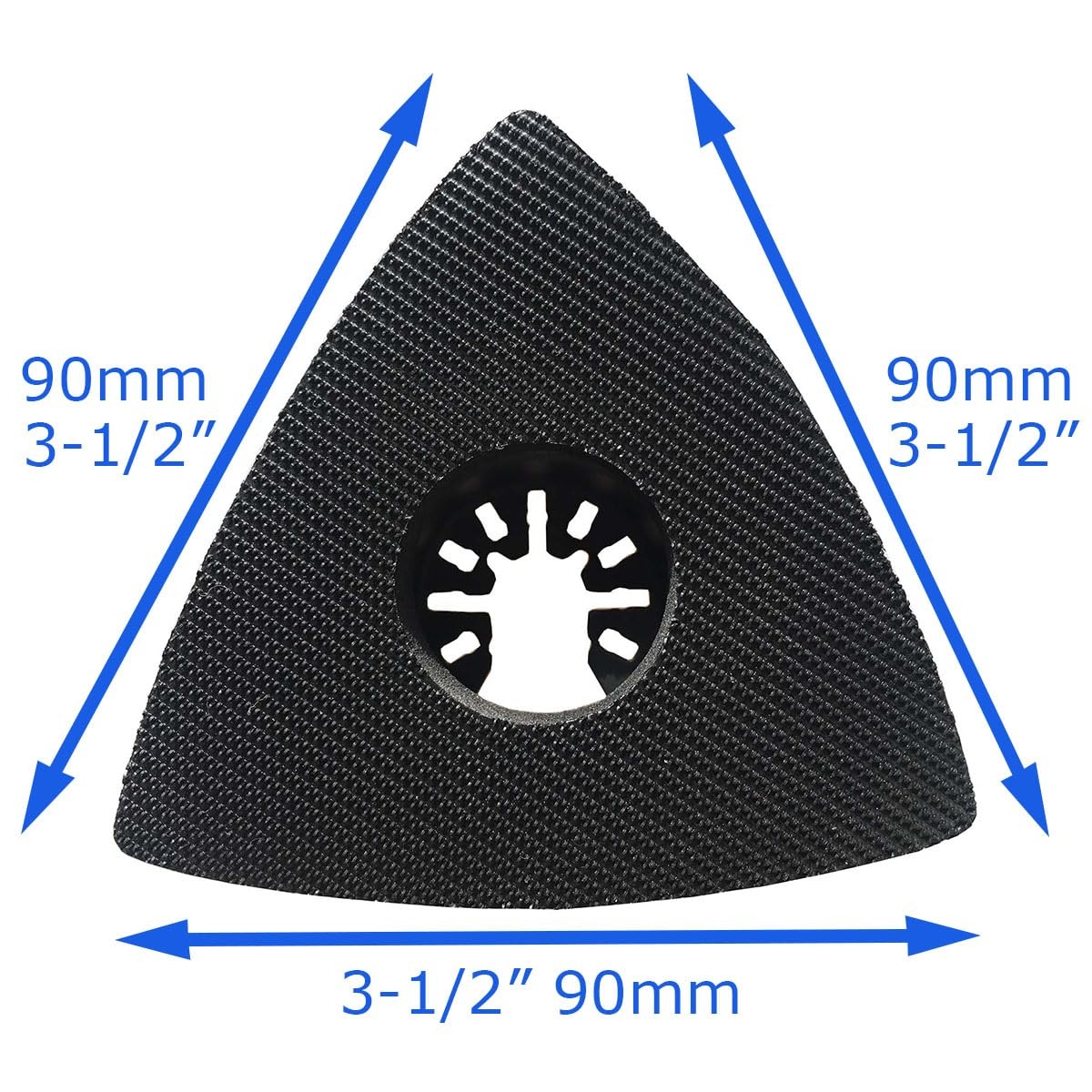 XXGO 4 Pcs 3.5 Inch 90mm Hook 3-1/2 Triangle Sanding Pads – 4 Pcs, Black