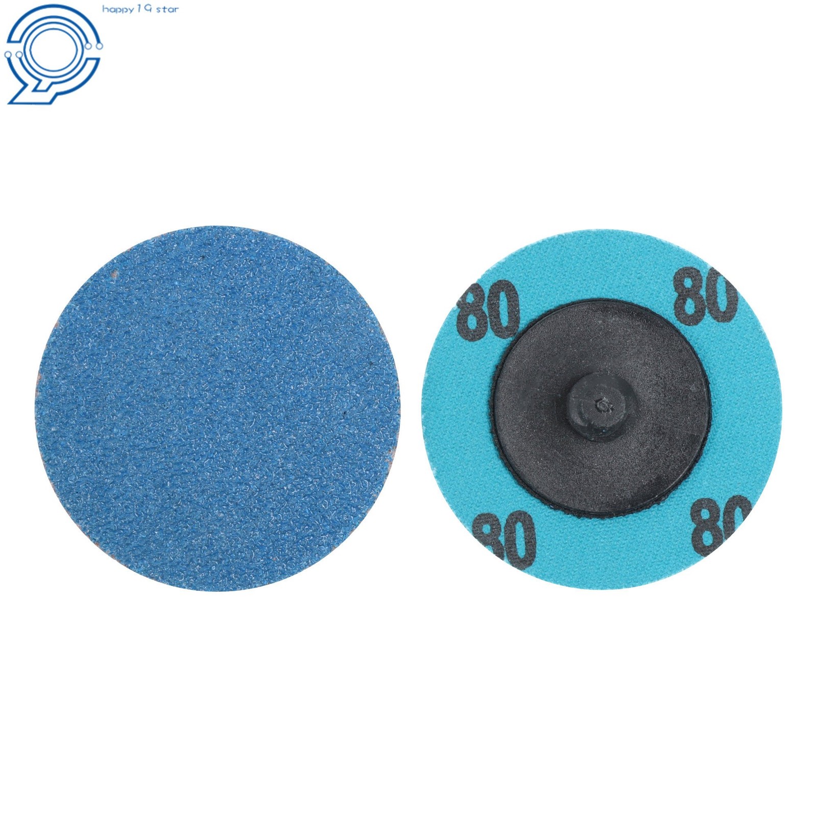 80 Pack Mixup 2 Inch Roll Lock Quick Change Discs 36 Grit 60 Grit 80 Grit Set