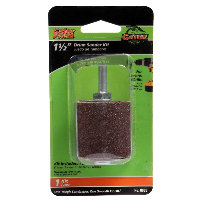 Gator 6085 50 Grit Aluminum Oxide Coarse Sanding Drum Kit 1.5 Dia. x 1.5 in.