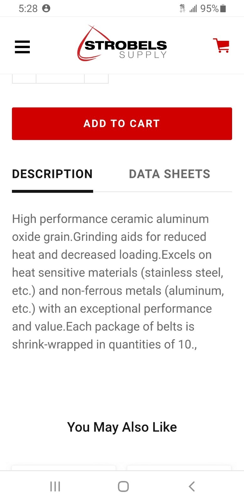 Belt 36 Grit 10 pkUnited Abrasives 61241 3/4×20-1/2 9S-H Aluminum Oxide Ceramic