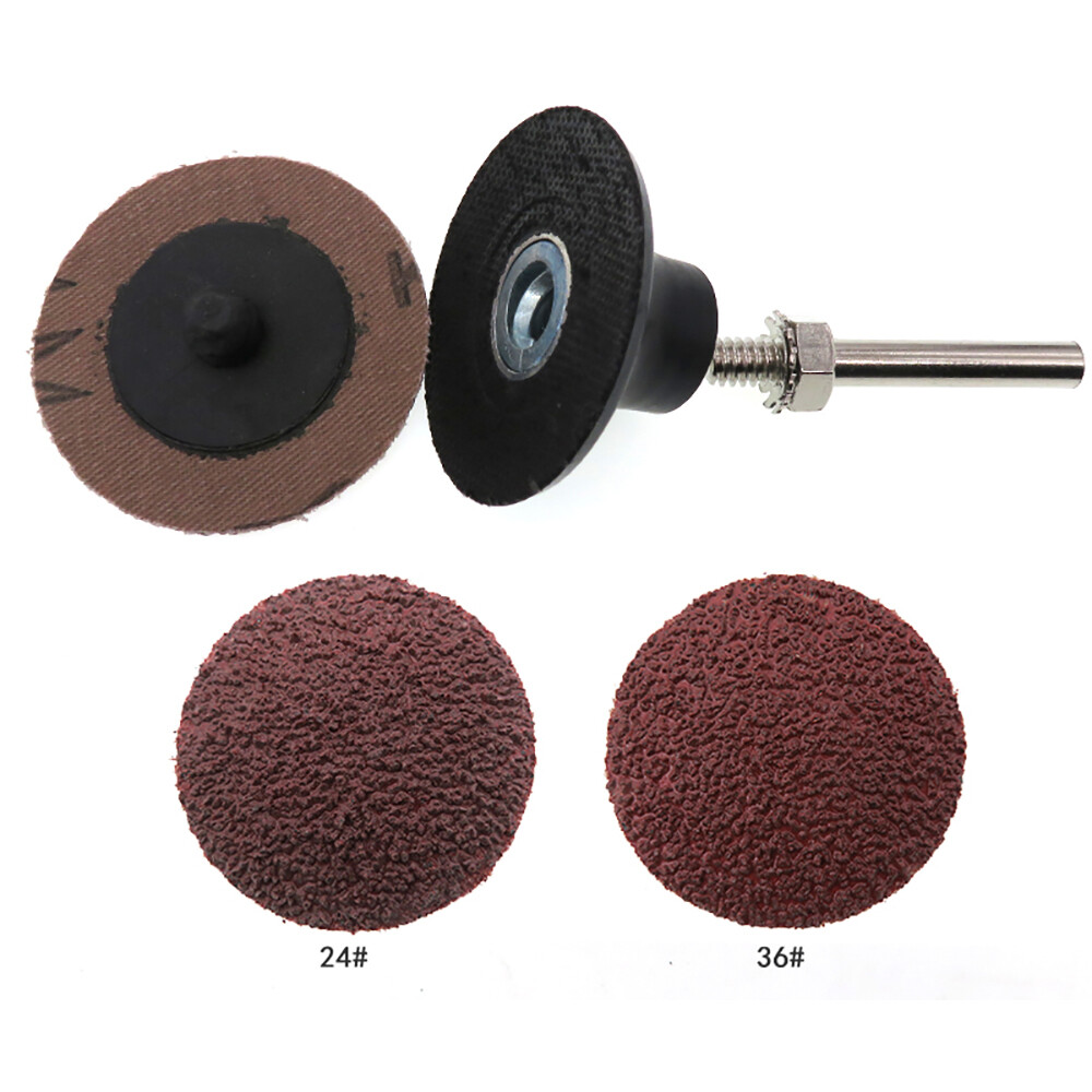 2 Inch 50mm Red Sanding Discs Roll Lock Quick Change Grinding Disc 24/36 Grit