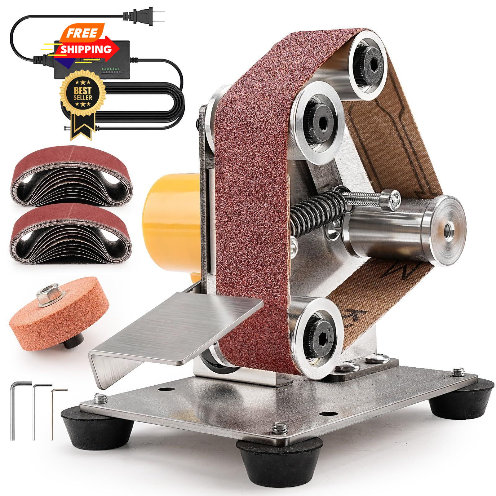 Mini Electric Belt-Sander Knife-Sharpener Sanding Machine – Small Bench…
