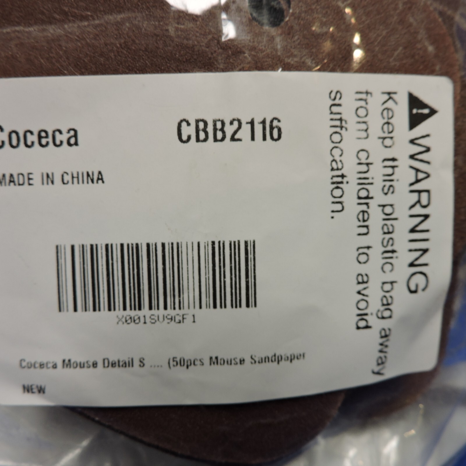 Coceca Mouse Detail Sander Sandpaper Sanding Paper Assorted Grain 50 pcs