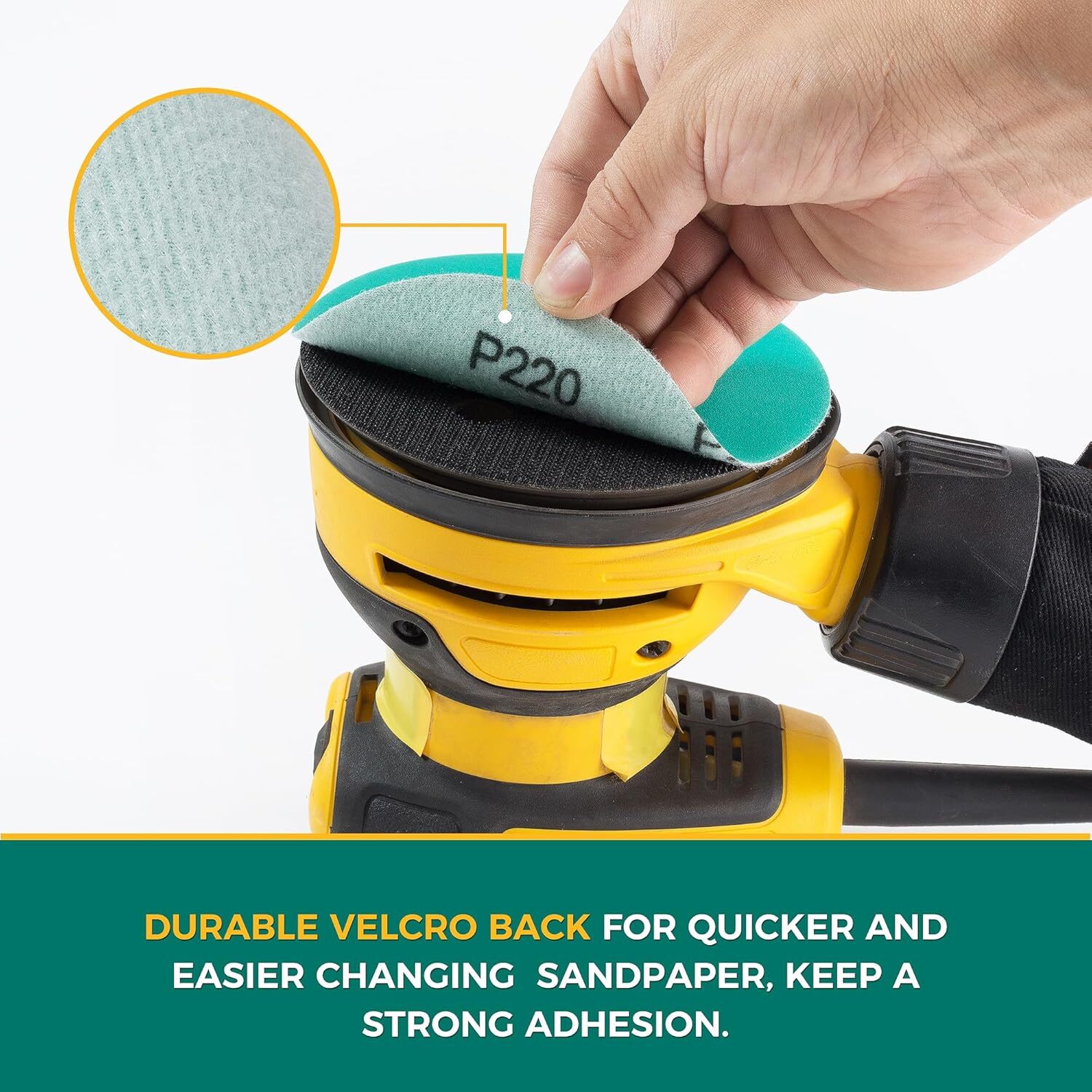 5 Inch 80-1500 Grit Green Film Sanding Disc 50 Pack Sanding Discs Hook and Loop