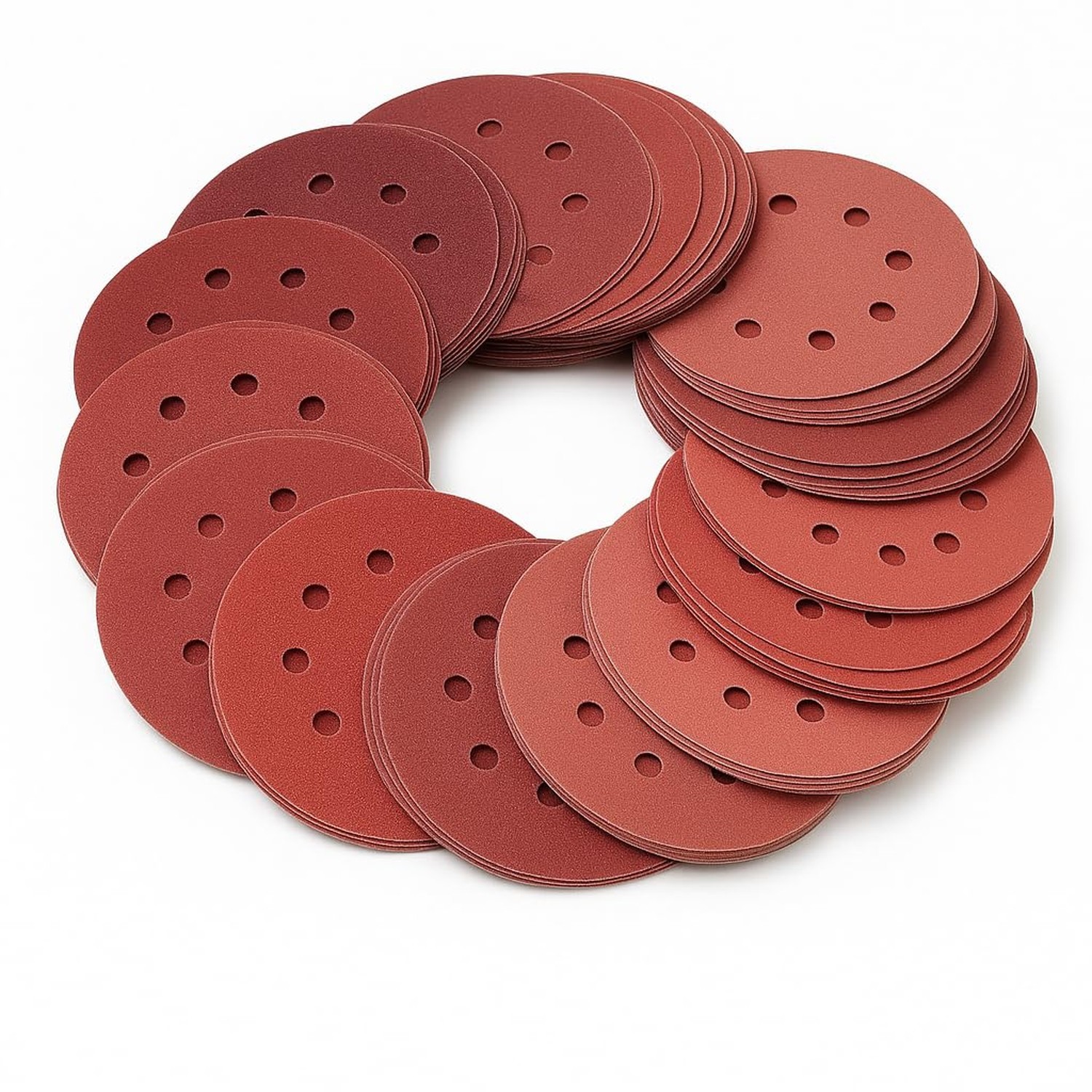 5 Inch 8 Hole Fine Grit Sanding Discs 100 Pack, 400 800 1000 1500 2000 Grit (…