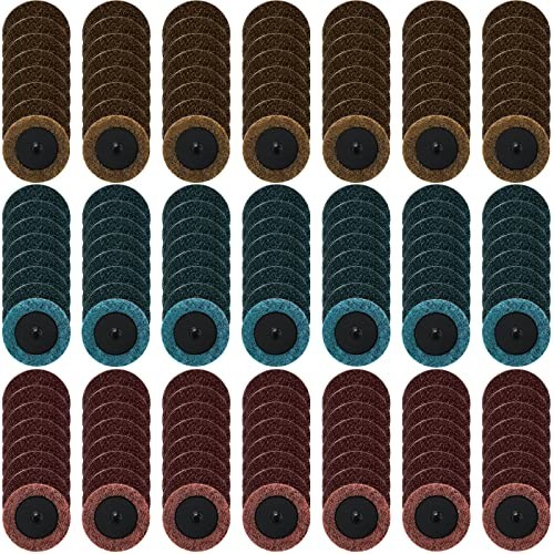 150 Pcs 2″ Surface Conditioning Sanding Discs – Quick Change Fine Medium Coarse