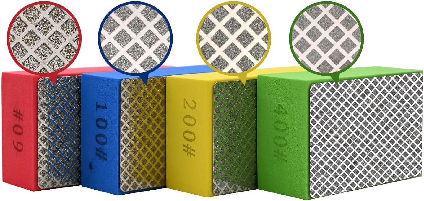1pcs Diamond Hand Polishing Pads for Ceramic Tile Glass Grinding,Sanding Bloc…