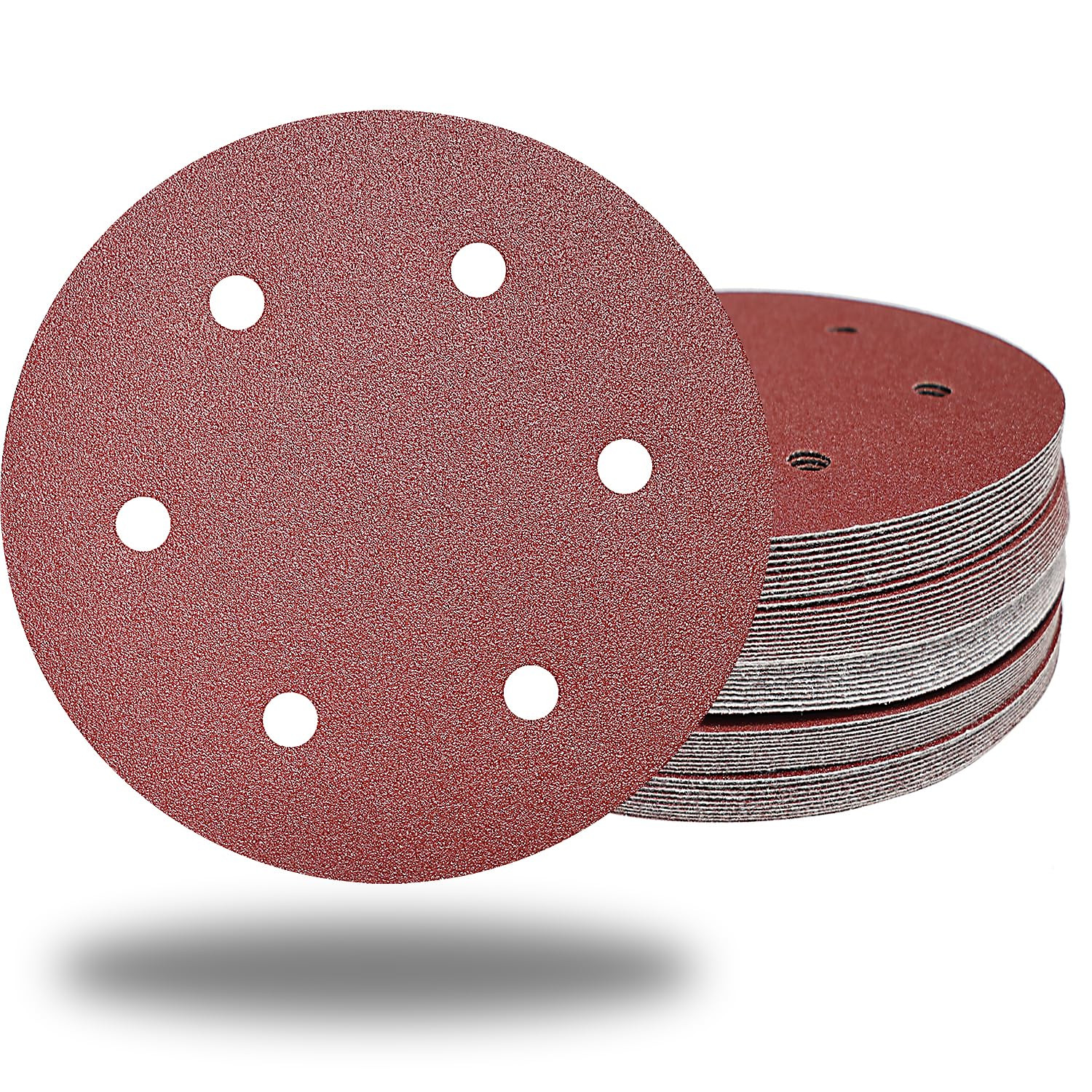 50 PCS 9 Inch 6 Hole 40 Grit Drywall Sanding Discs – 9″ Hook & Loop Aluminum