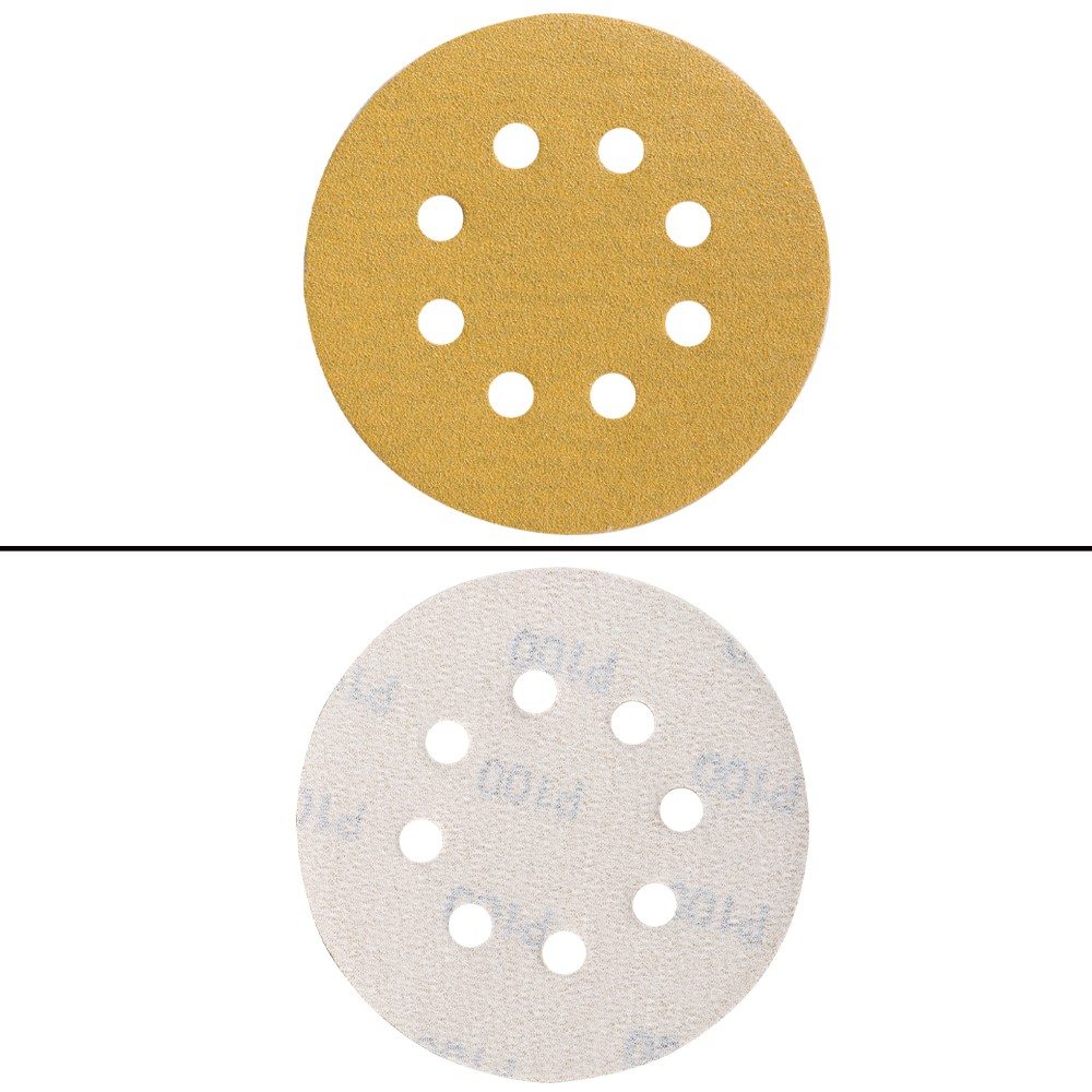 100 Pack Sanding Disc Sander Paper 8 Hole Hook And Loop Sanding Disc 100 Grit 5″