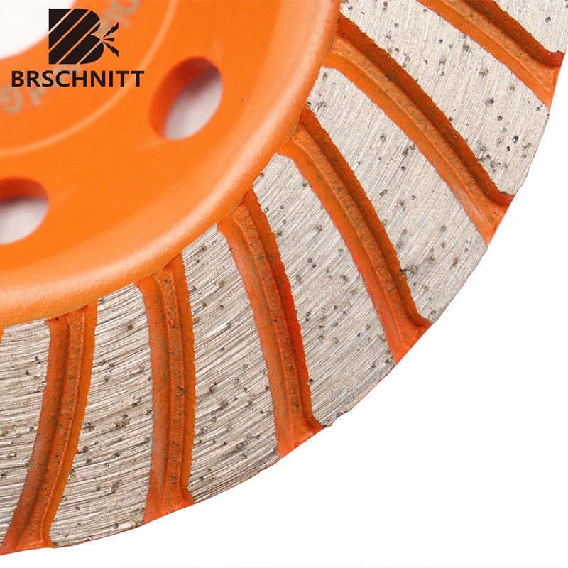 4.5” Diamond Grinding Cup Wheel Turbo Row Polishing Disc for Concrete Masonry