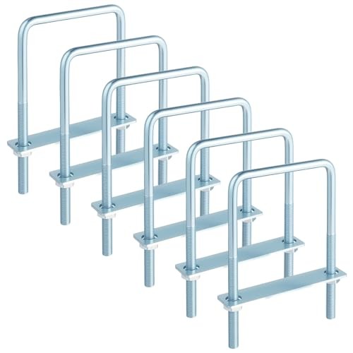 Pcs Square U Bolts 4 inch Wide Zinc Plated, U Bolt Carbon Steel for Sailboat 6