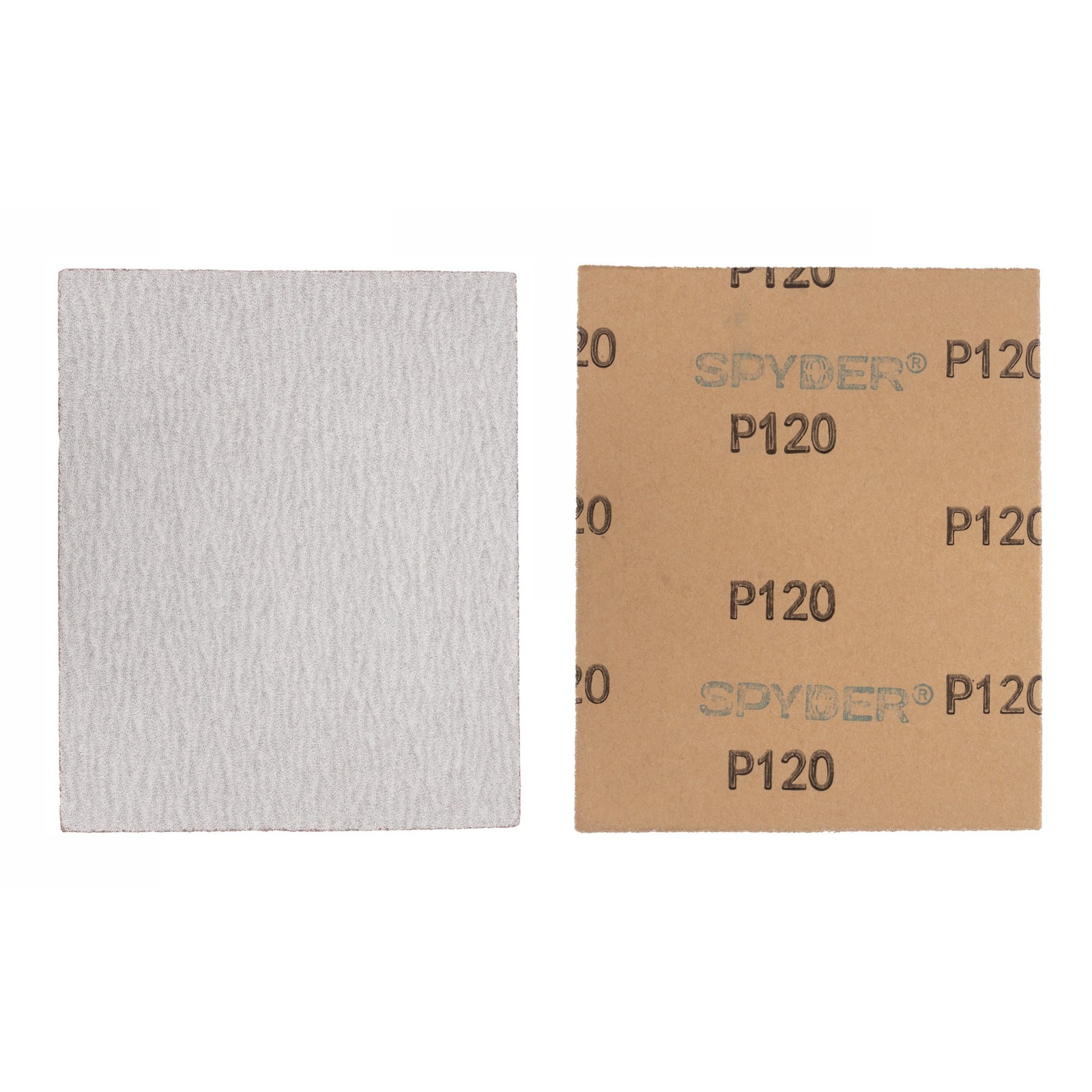 Spyder 4.5 in. x 5.5 in. 120 Grit Aluminum Oxide Sandpaper Sheets 8-Pack 500030