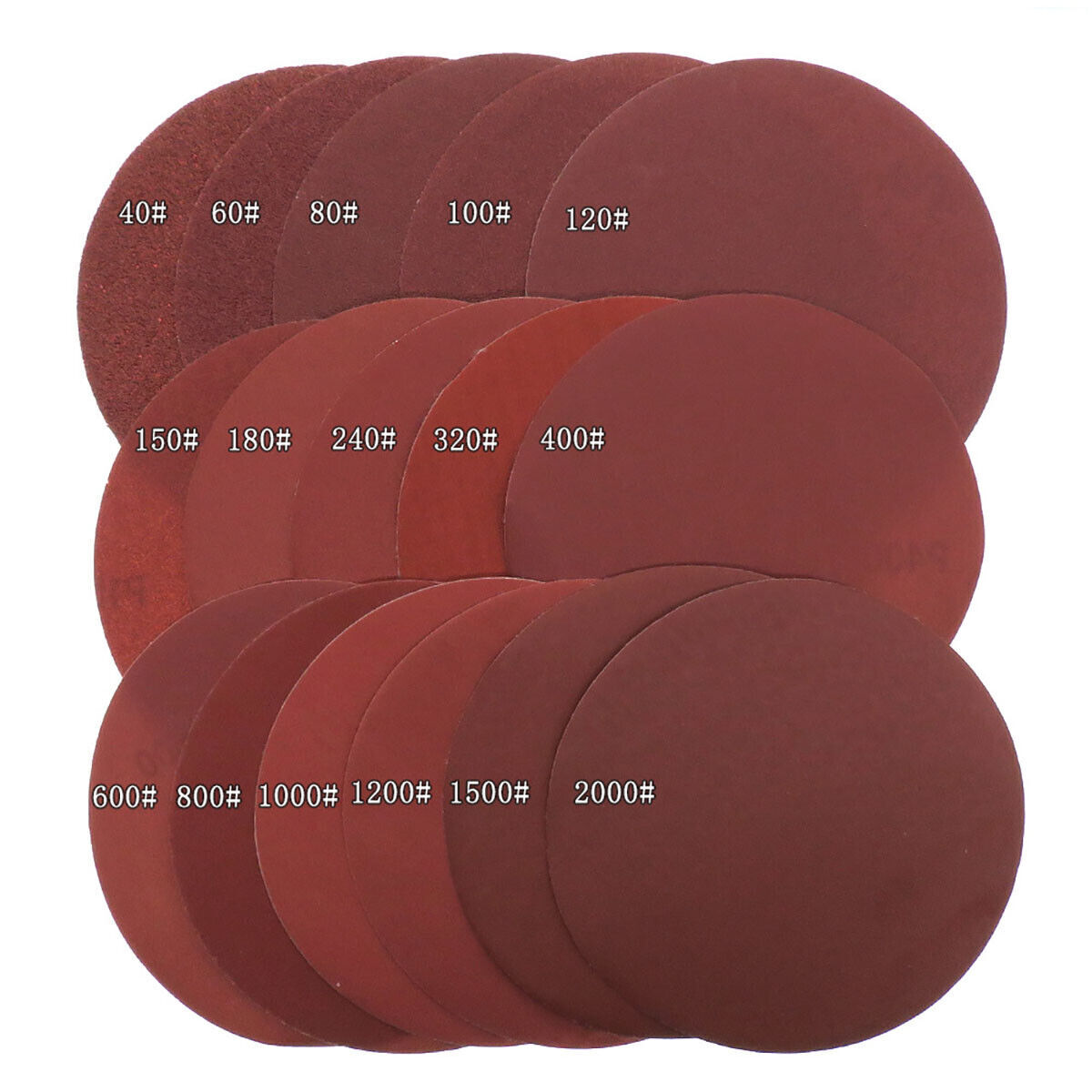 100Pcs 6-Inch 0-Hole Hook-And-Loop Sanding Discs Sander Paper for Drywall Sander