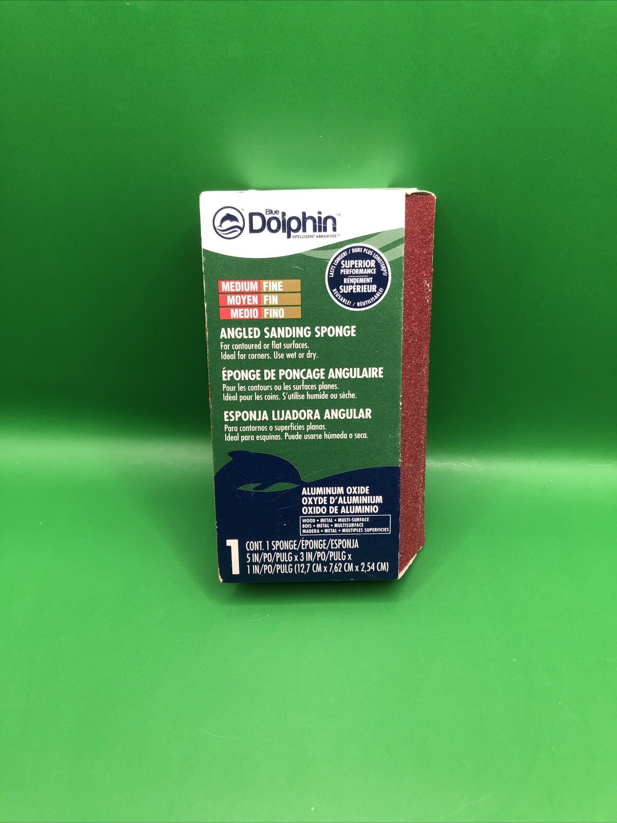 Blue Dolphin Angled Sanding Sponge Red Medium /fine