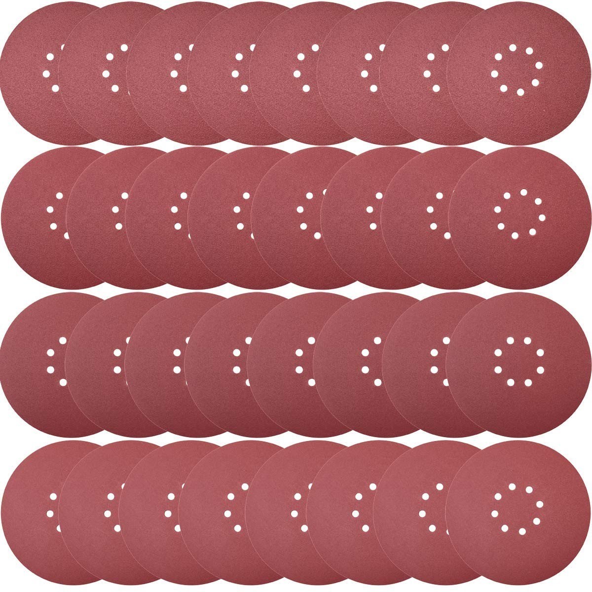 50 PCS 9″ Drywall Sanding Discs – 60-240 Grit Hook-and-Loop Sandpaper for Home U