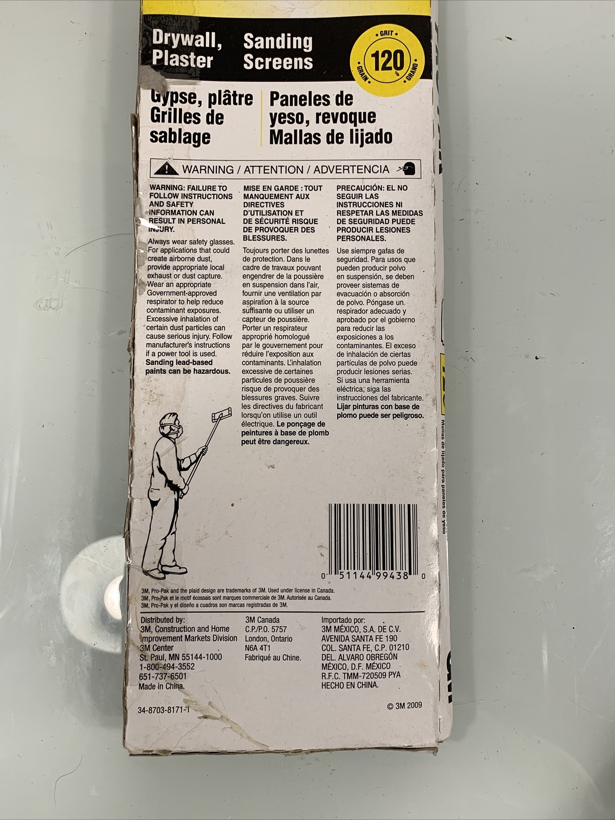 3M ProPak 120 Grit 4-3/16 In. x 11-1/4 In. Precut Drywall Sanding Screen (10