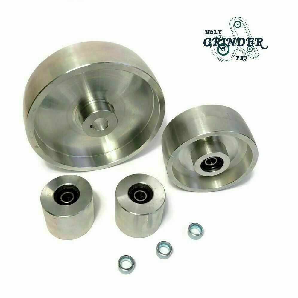 Belt Grinder Wheel Set 7.8 Inch Drive with 7/8″ Bore 5″ Track 2.5″ Idler