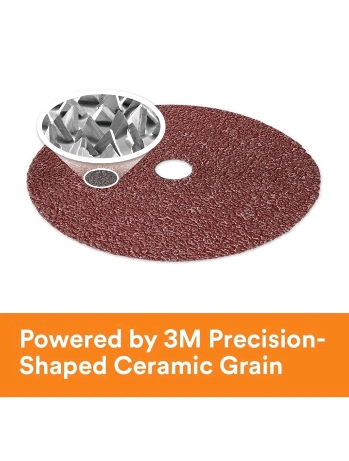 3M Cubitron II Fibre Disc 982C, 36+, 7 in x 7/8 in, Die700BB, 25/Bag.FreeShipL48