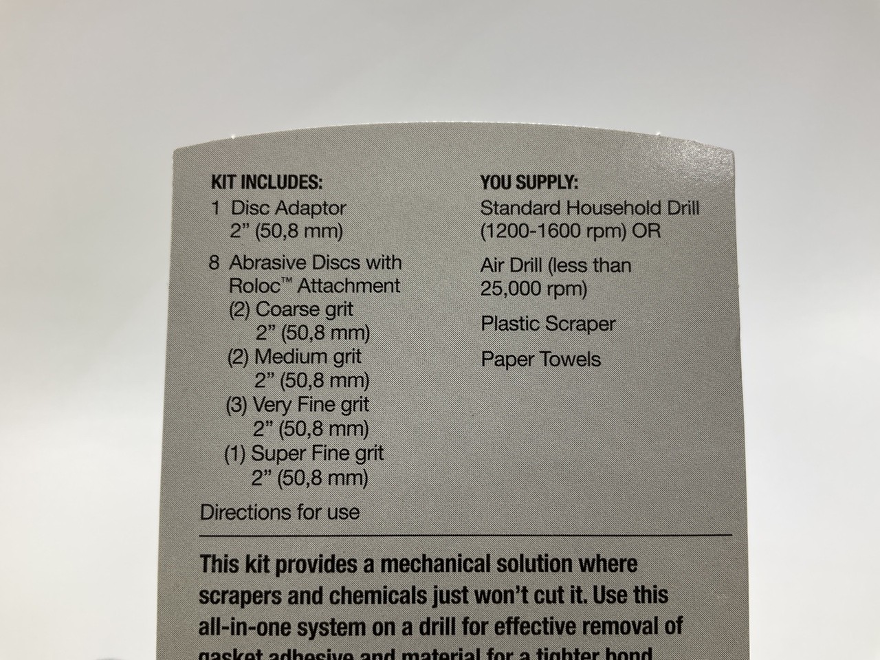 3M 08574 Roloc Gasket And Adhesive Removal Disc Kit – Remove Old Gasket Adhesive