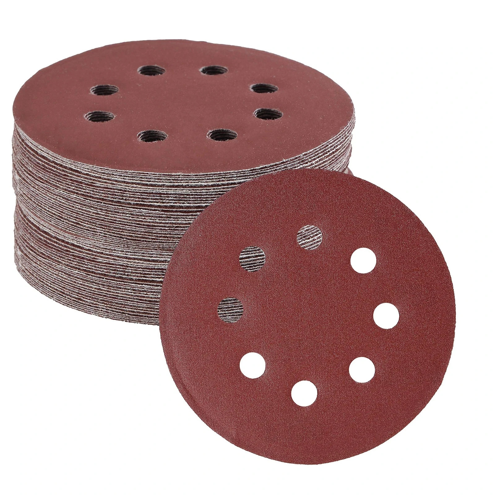30Pk 5″ 8-Hole Sanding Discs Hook and Loop Round Sandpaper Orbital Sanding Pads