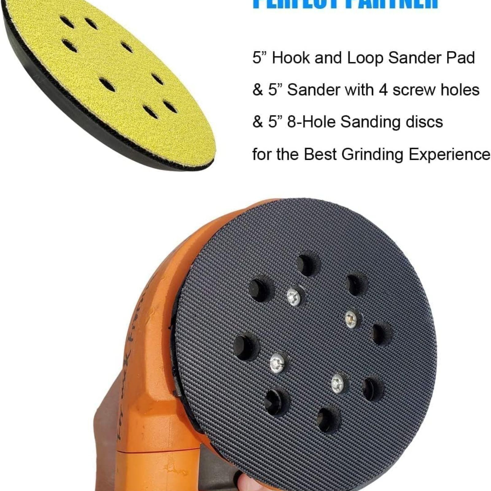 2 Pack 5 Inch 8 Hole Hook and Loop Sander Pad for Ridgid R2600, R2601 5″
