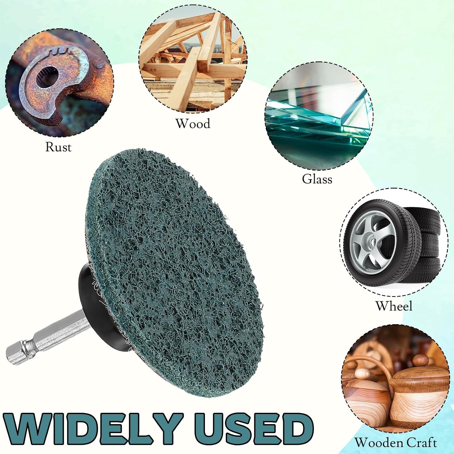 60 Pcs 3 Inch Lock Sanding Discs Surface Conditioning Disc with 1/4″ Holder f…
