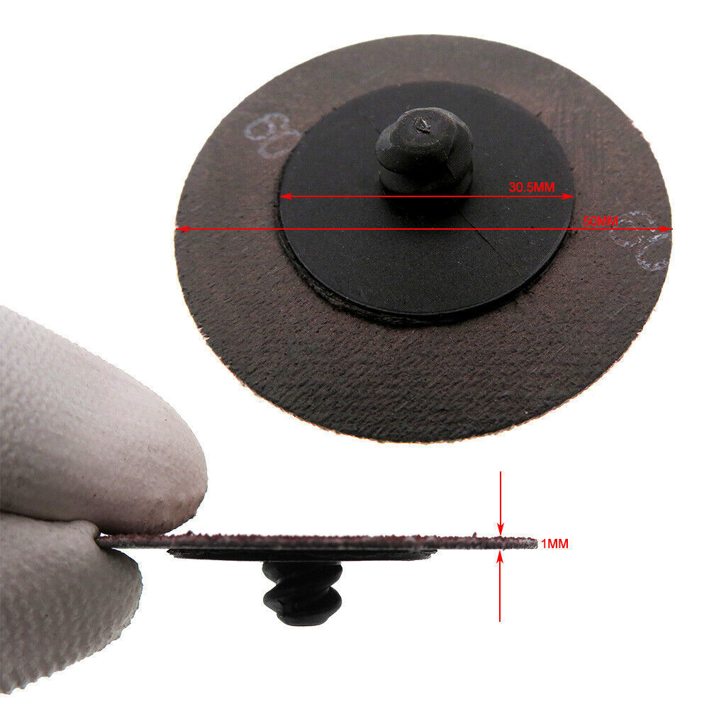 2 Inch R Type Sand Discs Roll Lock Sanding Pads 24/36/40/60/80/120/240/320 Grit