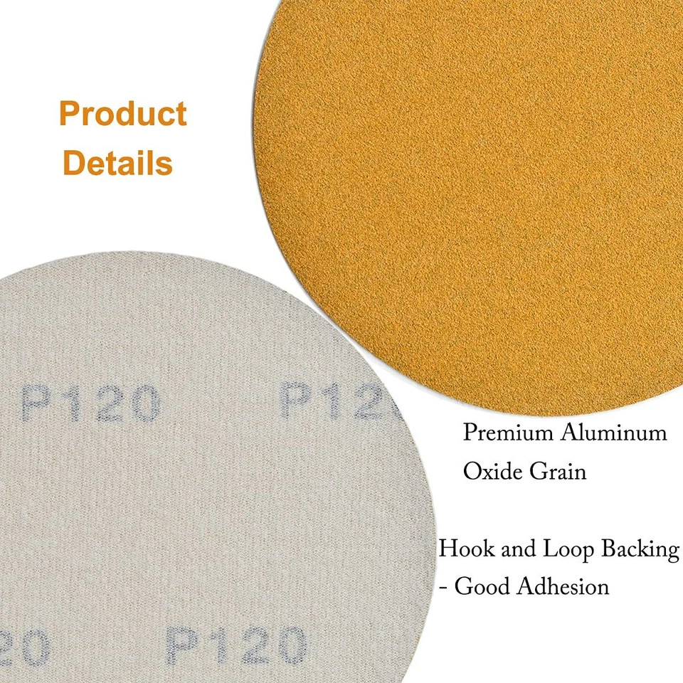 SATC 100PCS 6inch (150mm) Sanding Discs Hook & Loop for Orbital Sander P60-P600