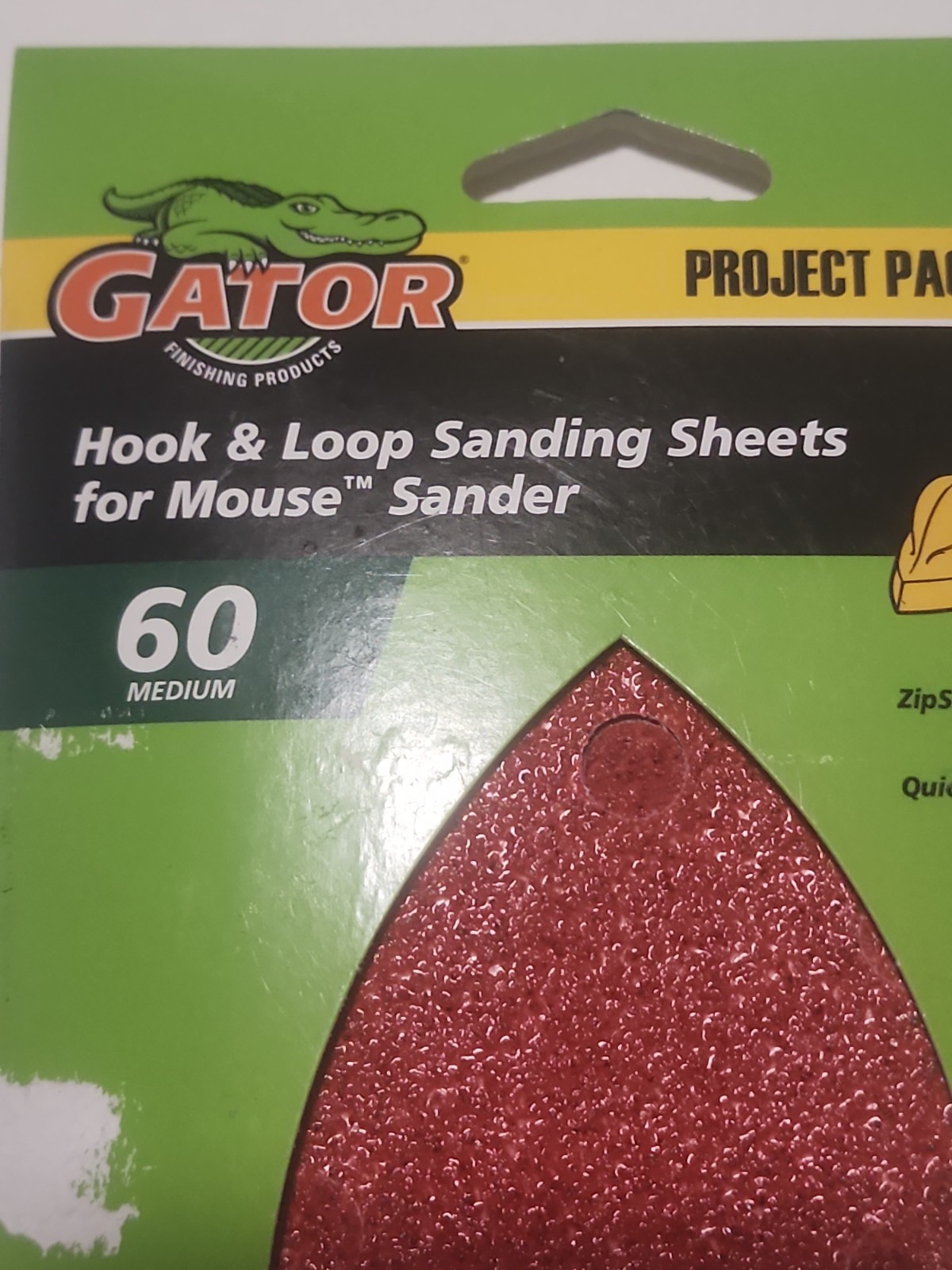 Gator Red Resin 10 Hook Loop Sanding Sheets 60 Medium Grit Project Pack