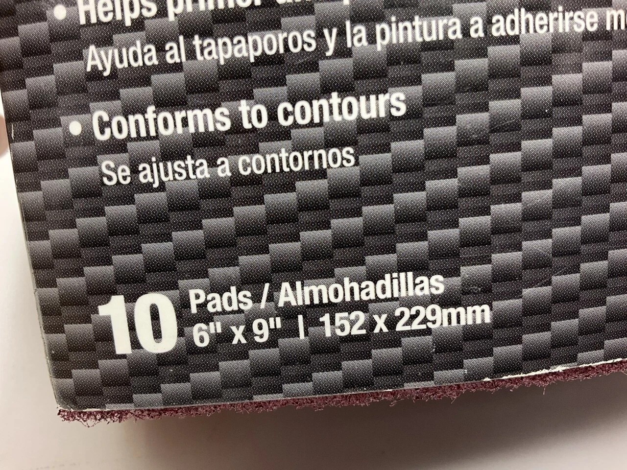 Pack Of 10 – Maroon Scuffing Pads P360 Shape 360 Grit 6″ X 9″ Surface Prep