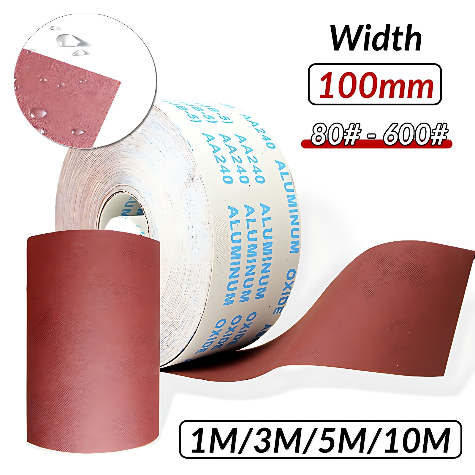 Width 100mm Sandpaper Roll Abrasive Sand Paper Metal Furniture Sanding Sheets
