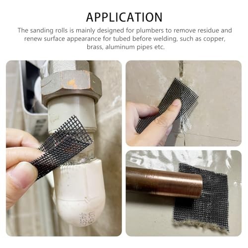 Sanding Roll 80 Grit 1-1/2 x 33 Feet Silicon Carbide Mesh Plumbing Double Sided