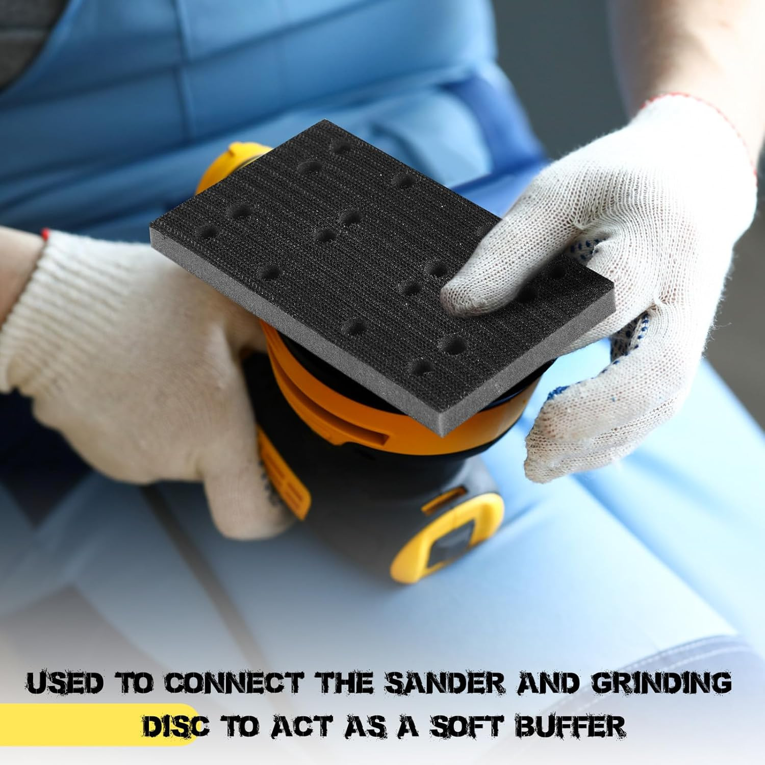2 Pcs Soft Black Foam Sanding Pads Interface Sander Backing Pad Compatible wi…