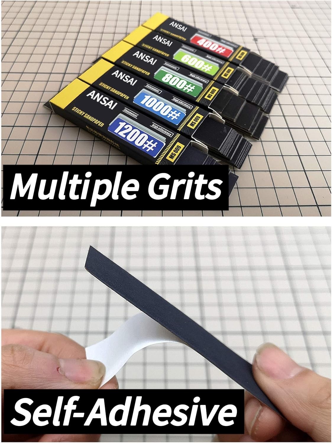 Self Adhesive Sanding Paper Waterproof Wet Dry Modeling Hobbies 100 PCS