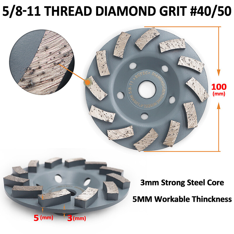 Turbo Row Diamond Griding Wheel Granite Marble Stone Sanding Disc 4/4.5/5/7 inch