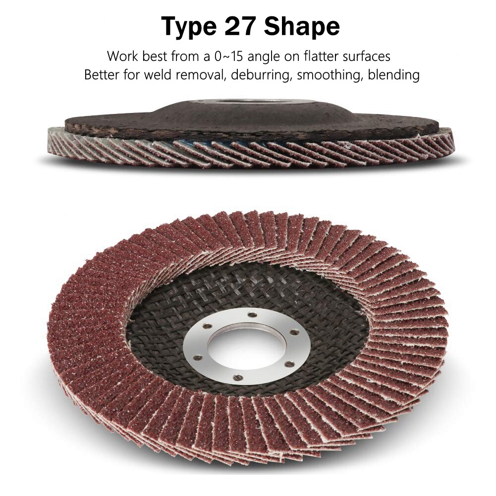 20x 4.5″ 4-1/2 Flap Disc 40 60 80 120 Grit Angle Grinder Sanding Grinding Wheels
