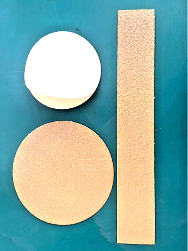 50pc 5″ PSA Stick On SANDPAPER DISC 36 GRIT A/O GoldLine MADE IN USA inch P36